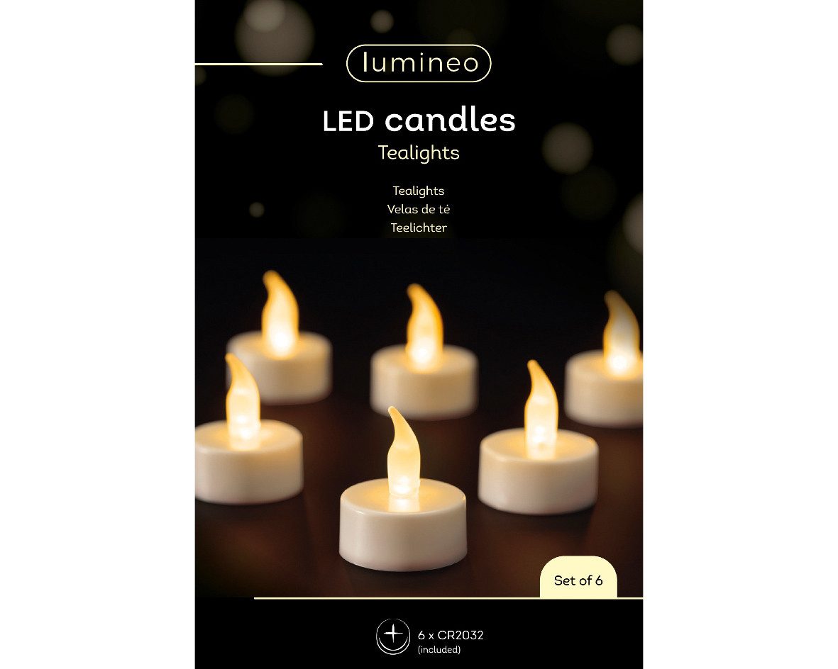 Lumineo LED Dekolicht LED Teelicht plastik Flacker-Effekt BO indoor Ø 3.8cm günstig online kaufen