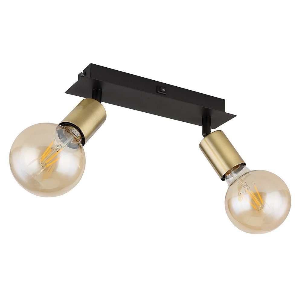 LED Leuchtmittel nicht Globo schwarz Wohnzimmerlampe Deckenspot, Wandleuchte beweglich Spotlampe inklusive, Deckenstrahler