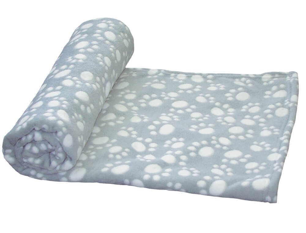 Nobby Tierdecke Fleece Plaid "EMMI" Classic, grau, 100x150cm von Nobby