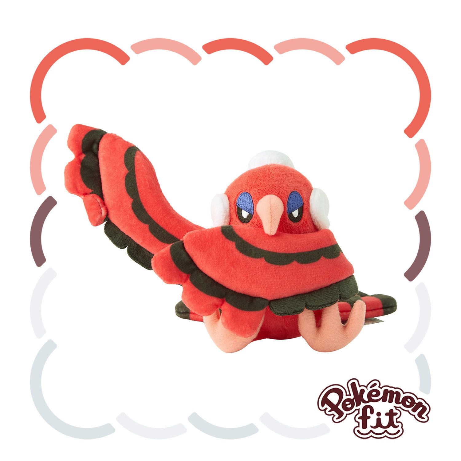 Pokémon Center Plüschfigur Pokemon Choreogel (Flamenco-Stil) Kuscheltier - 22 cm Plüschtier