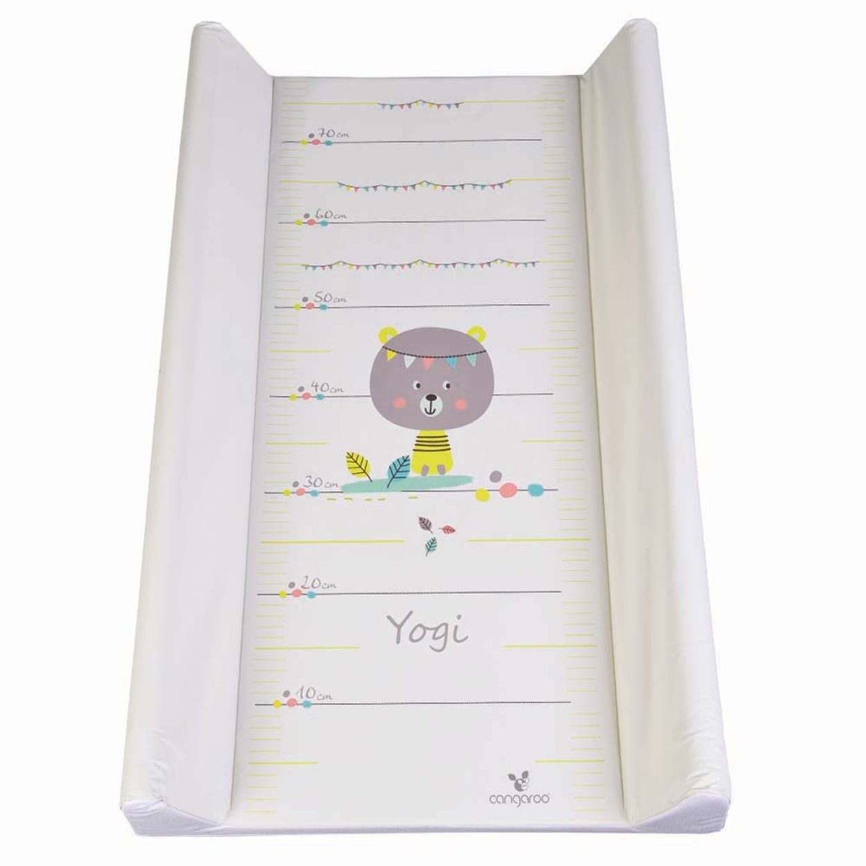 Cangaroo Wickelauflage Yogi 50 x 80 cm (1-tlg), erhöhter Seitenrand, integriertes Maßband 10–70 cm, gepolstert