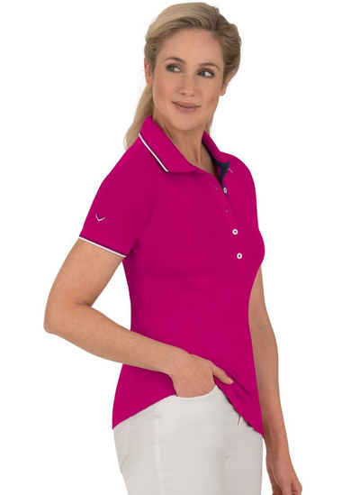 Trigema Poloshirt TRIGEMA Slim Fit Poloshirt mit langer Knopfleiste (1-tlg)