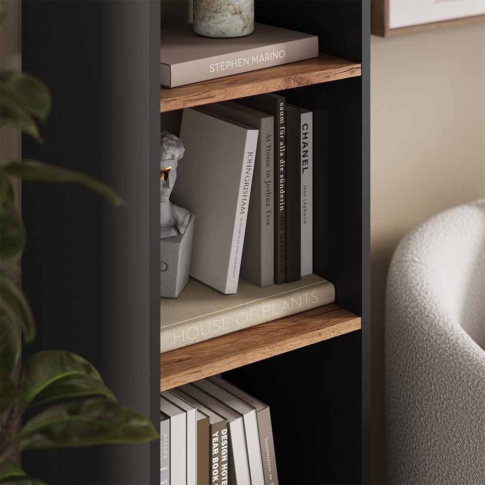 Vicco Raumteiler Ludus, Anthrazit/Goldkraft Eiche, 36.8 x 144.9 cm günstig online kaufen