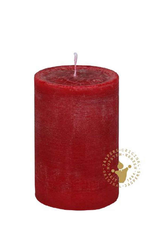 Jaspers Kerzen Rustic-Kerze Nordische Reifkerzen antik-rot 100 x 60 mm, 1