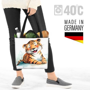 VOID Henkeltasche (1-tlg), Happy Tiger Dschungel Kinder Dschungel Kind Safari tiger katze plüsch