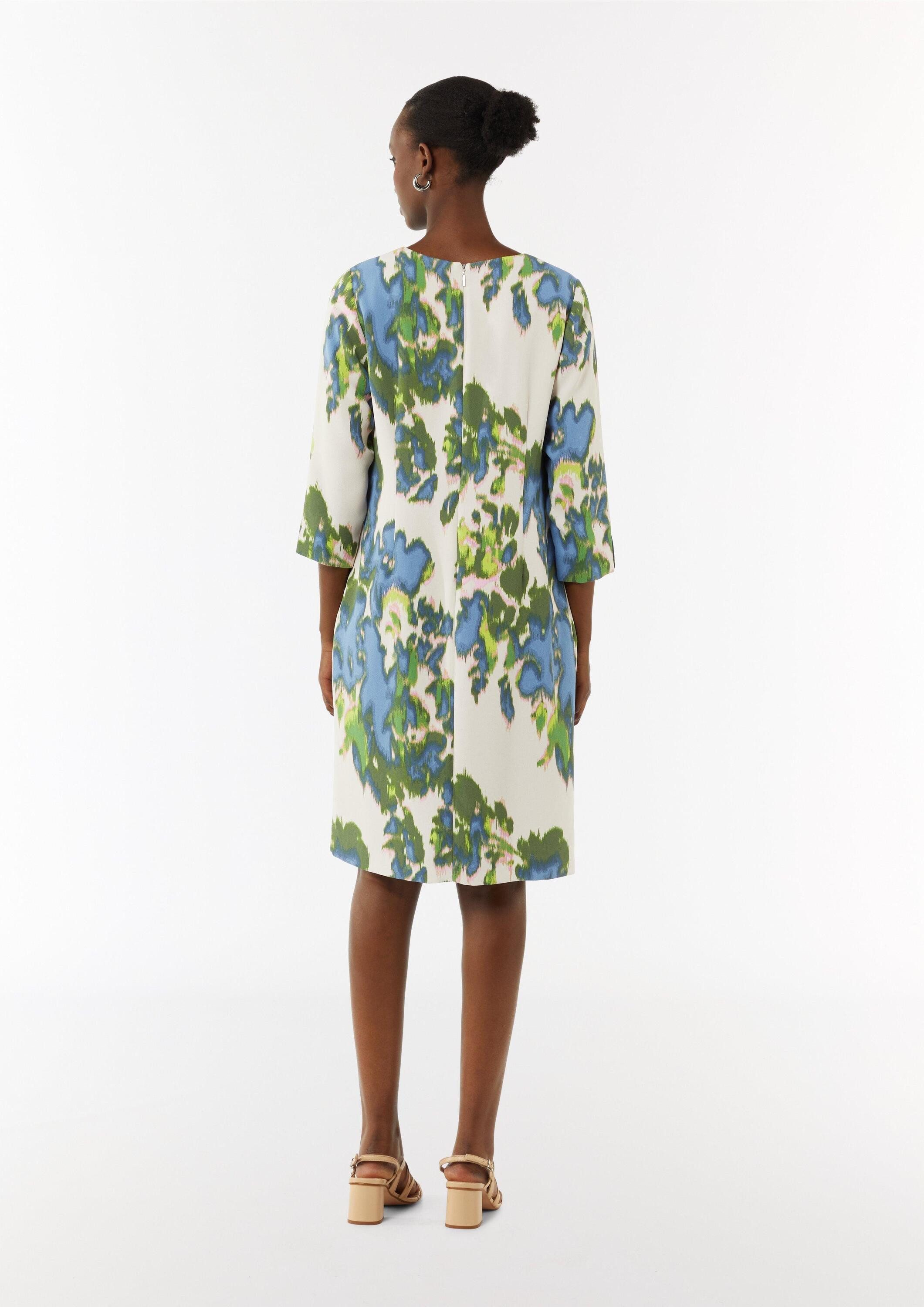 comma Minikleid Kleid Gemustertes Kleid mit Eingrifftaschen