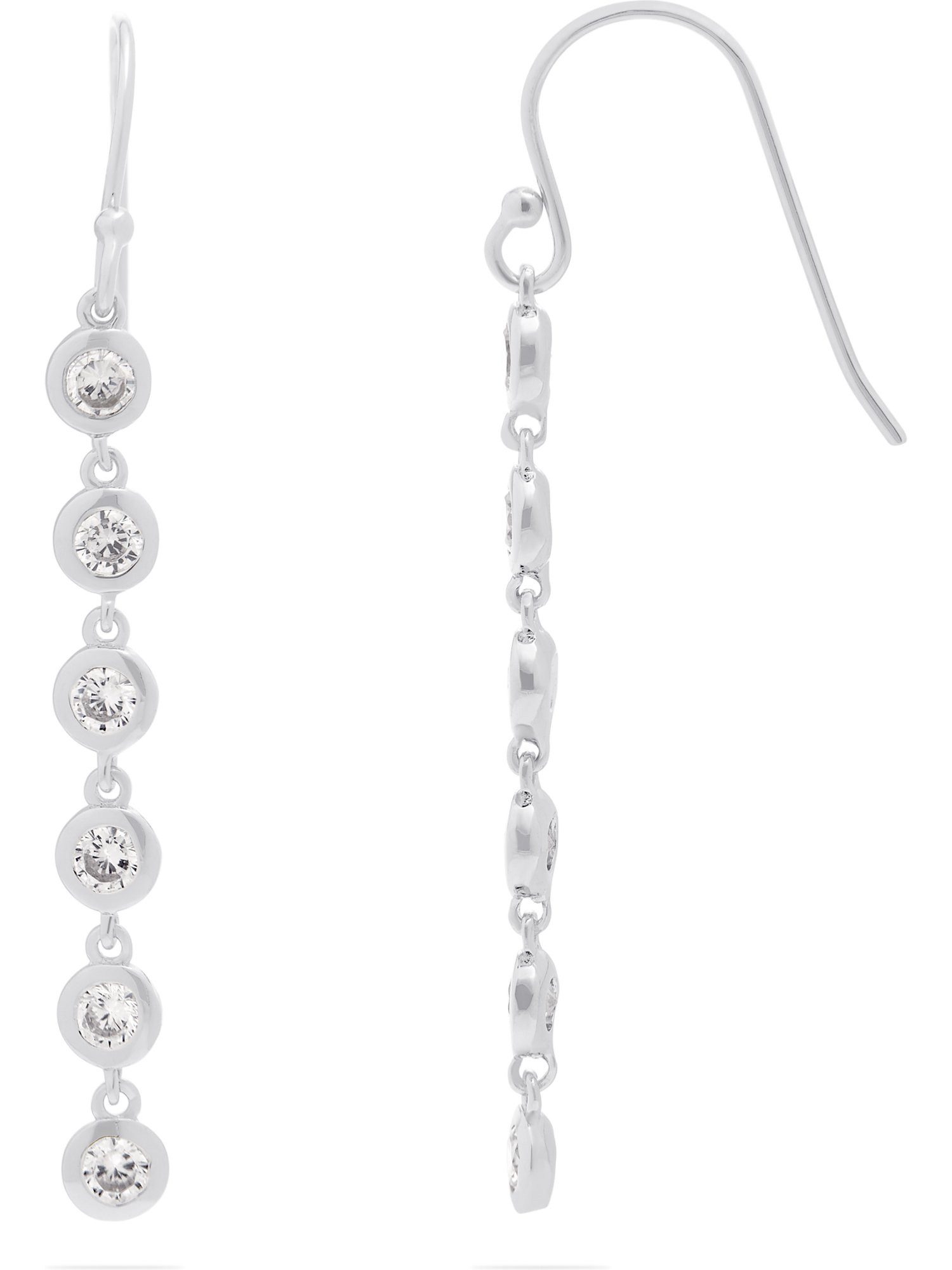 FAVS Paar Ohrhänger FAVS Damen-Ohrhänger 925er Silber 12 Zirkon