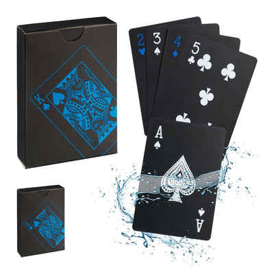 relaxdays Spiel, Wasserfeste Pokerkarten 2 Decks