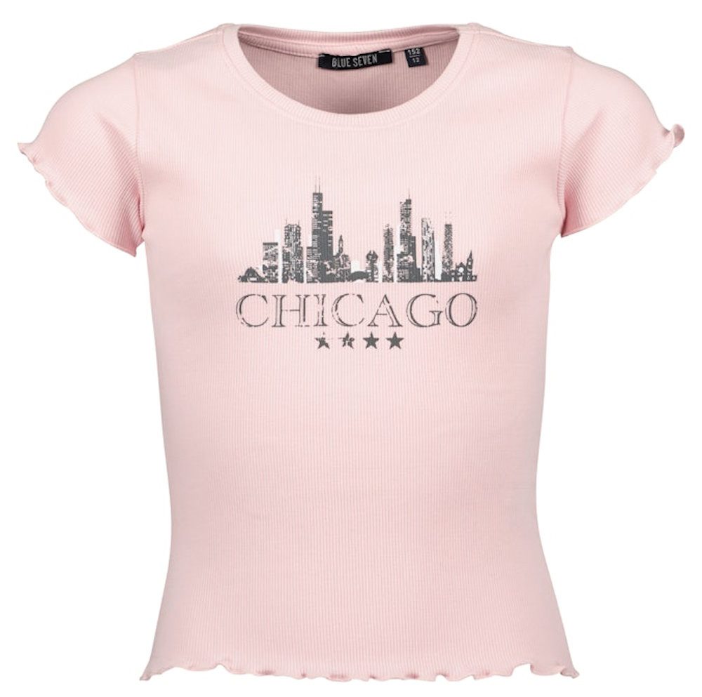 T-Shirt Blue Seven Mädchen Ripp T-Shirt CHICAGO rosa