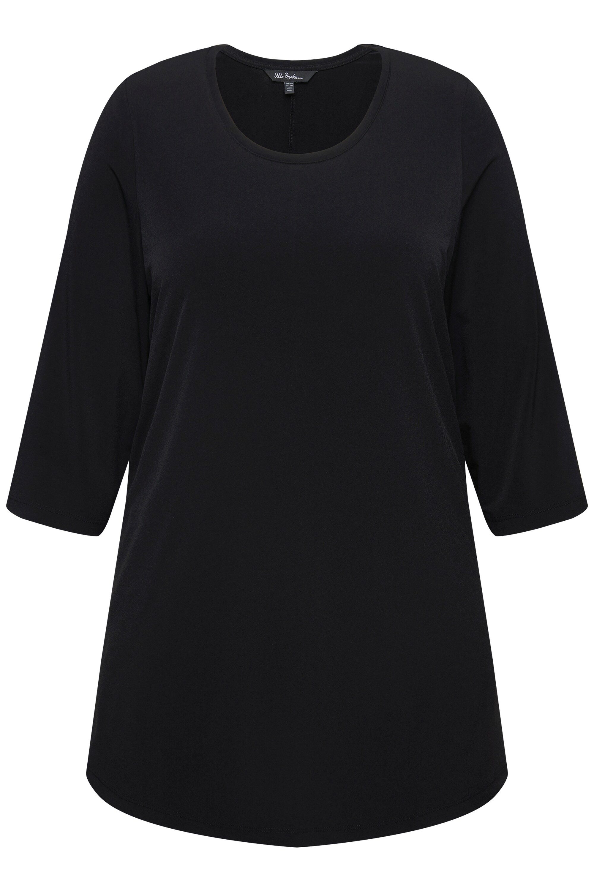 Ulla Popken Longshirt Longshirt A-Linie Rundhalsausschnitt günstig online kaufen