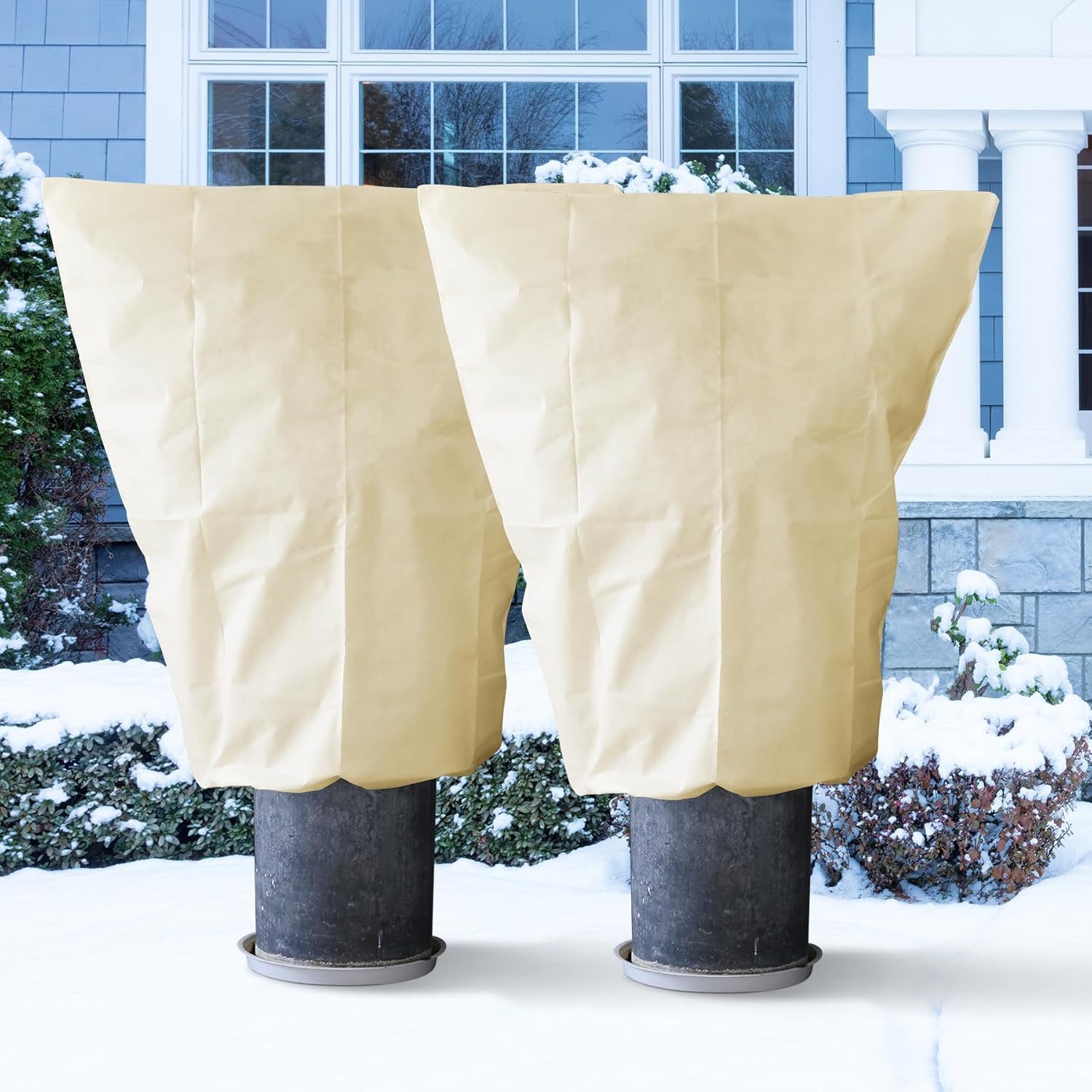 FELIXLEO Abdeckhaube Kübelpflanzen Winterschutz 2er Frostschutz Atmungsaktiv