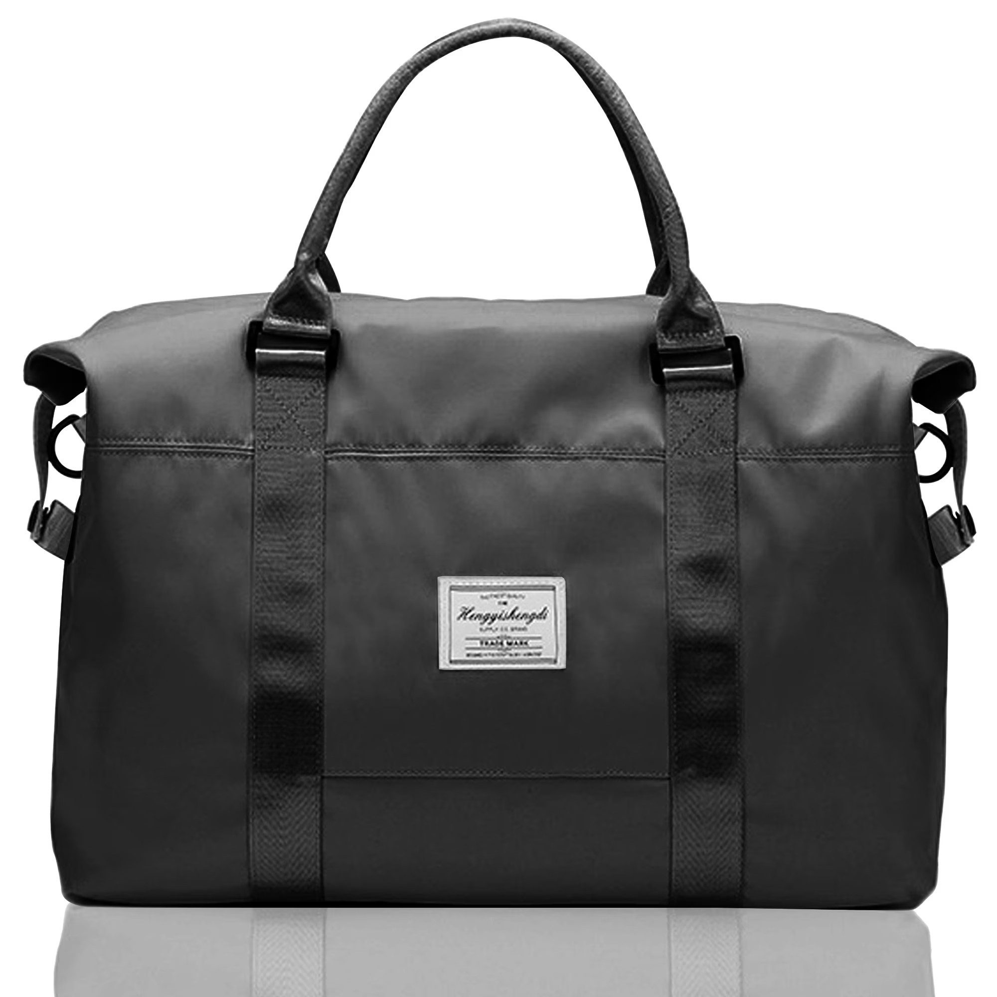 HUGERSTONE Reisetasche Wasserdicht Sporttasche Damen Herren, Große Erweiterbare Schwimmtasche (48x16x39 Verschleißfest Trainingstasche), mit Nassfach und Schultergurt für Yoga, Schwimmen, Fitness, Tourismus