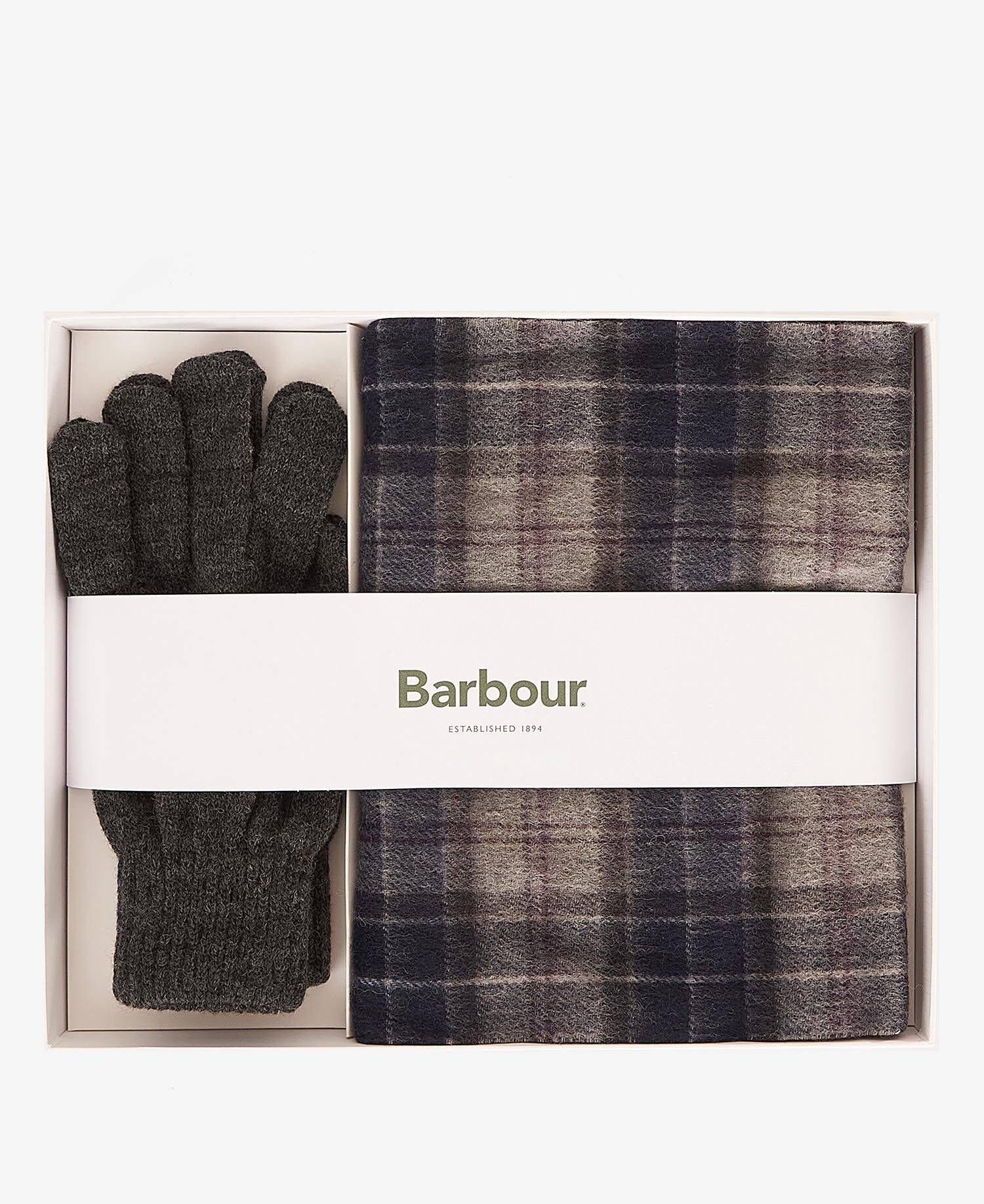 Barbour Schal Modeschal und aus Herren Handschuhen Geschenkset