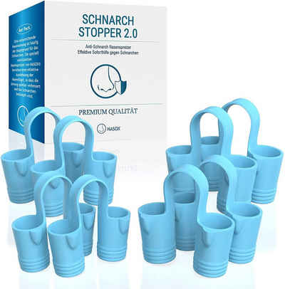 NASOX© Schnarchstopper »Premium Nasenclip«, Schnarchstopper aus Soft-Silikon - Anti Schnarch Gerät - Anti- Schnarch Ring für ruhige Nächte - Nasenklammer Schwimmen