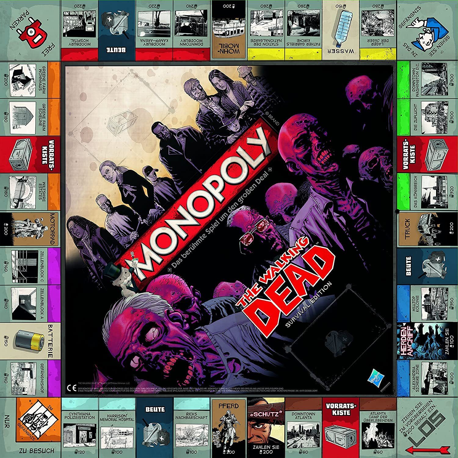 Winning Moves Spiel Monopoly The Walking Dead Survival Edition, Brettspiel
