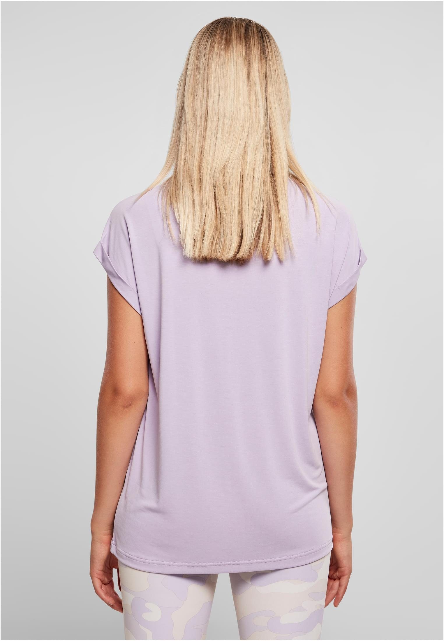 Ladies Damen Extended lilac Modal CLASSICS Shoulder URBAN Tee Kurzarmshirt (1-tlg)