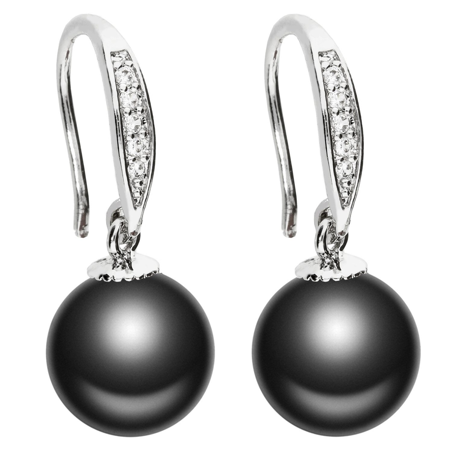 LÖB Perlenohrringe Ohrringe Hängend Zirkonia Perlen Perlenohrringe silber A günstig online kaufen