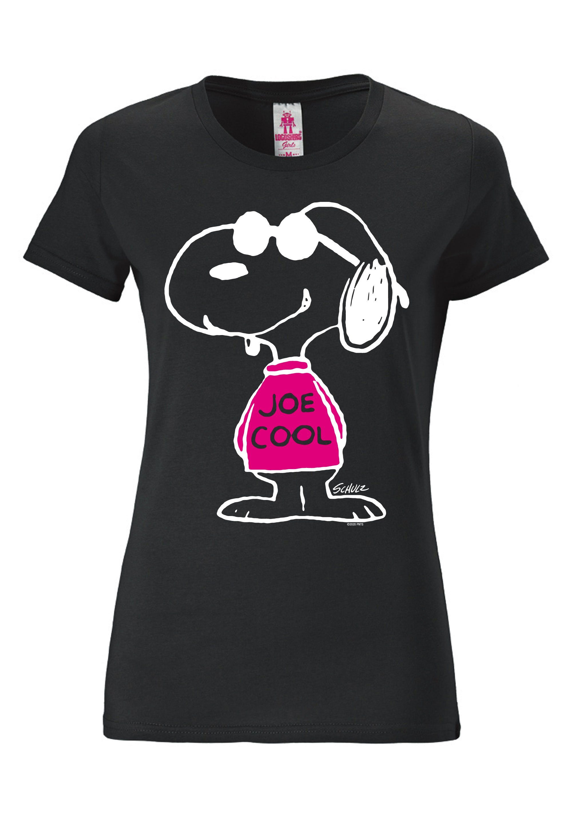 LOGOSHIRT T-Shirt Peanuts - mit Originaldesign Joe - lizenziertem Cool Snoopy