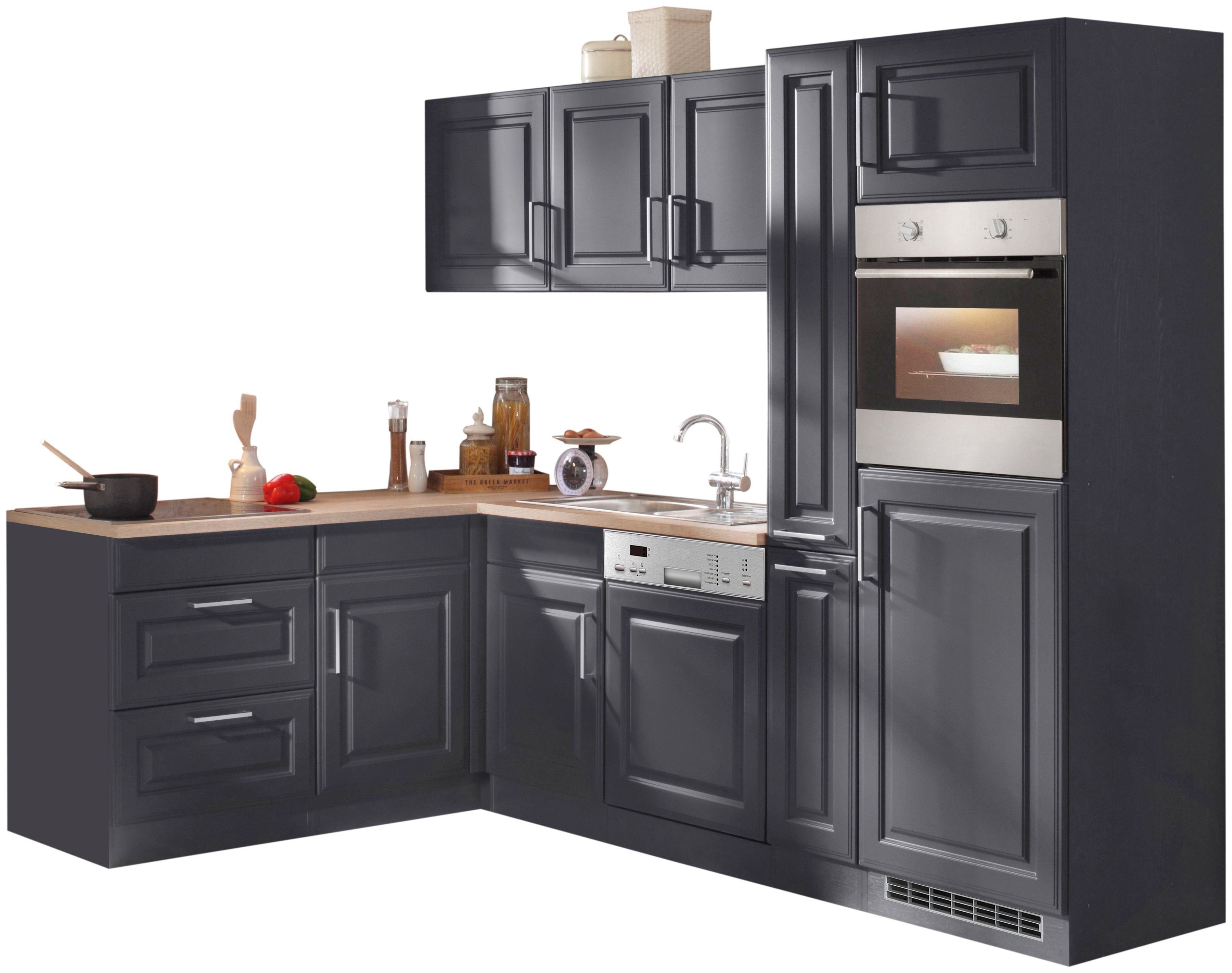 KOCHSTATION Winkelküche, Stellbreite 260x170 cm, wahlweise mit E-Geräten, MDF-Fronten