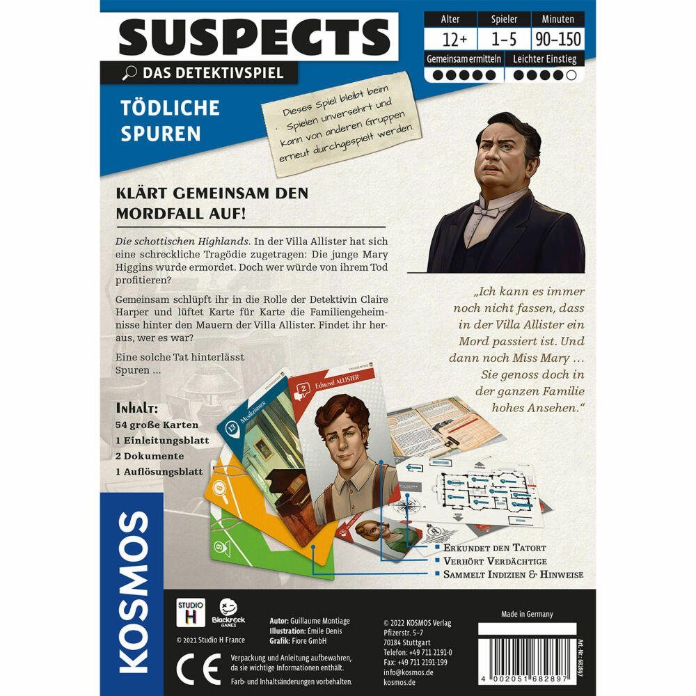 Kosmos Spiel Suspects: Tödliche Spuren