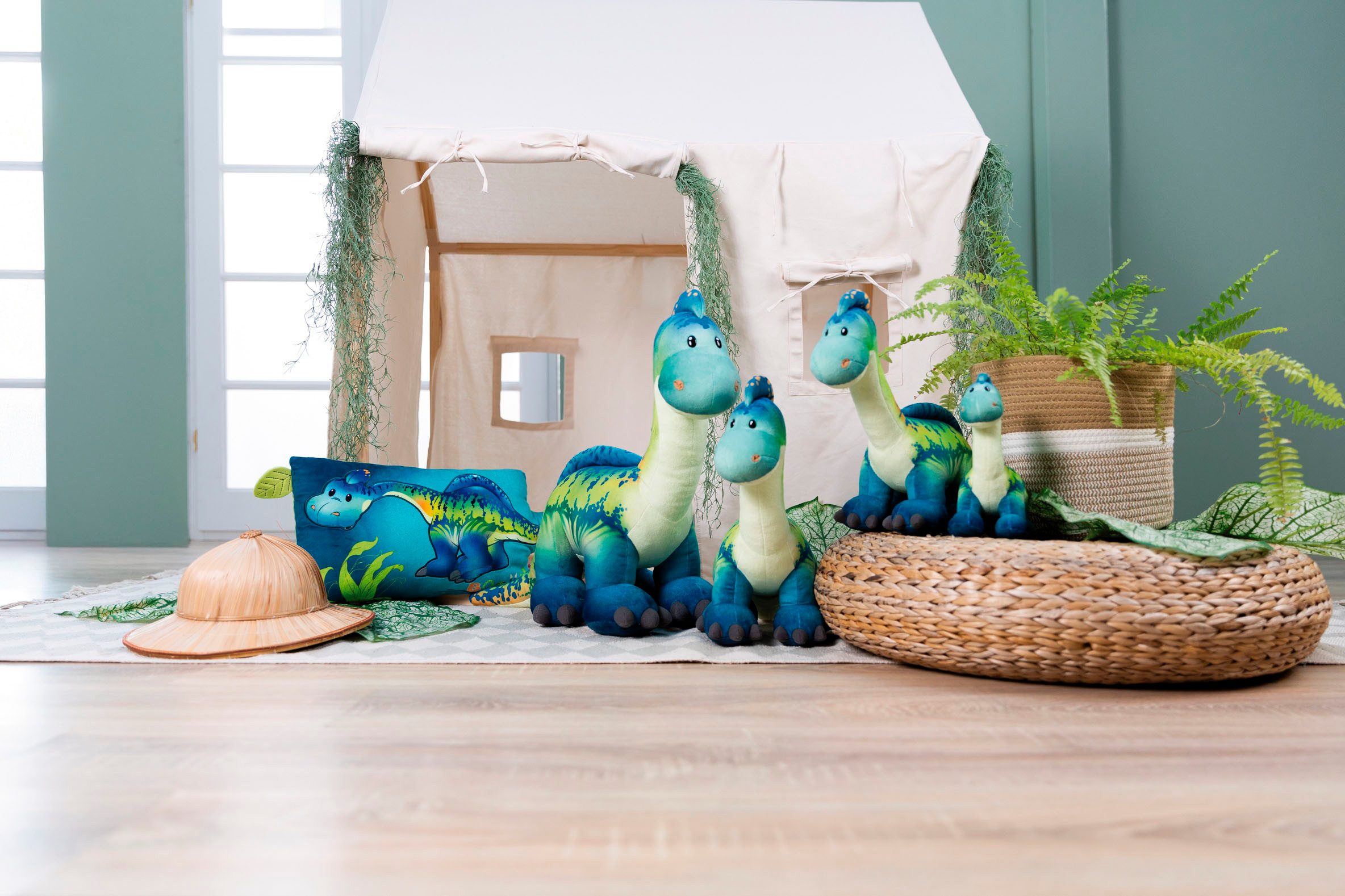 Nici Kuscheltier Dinos, Dino Snackilus 70cm (Länge) stehend GREEN