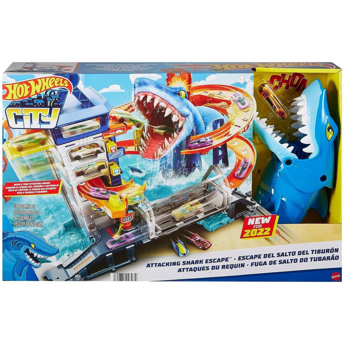 Mattel® Spielzeug-Auto Mattel HDP06 - HotWheels - City - Hai-Angriff Spielset