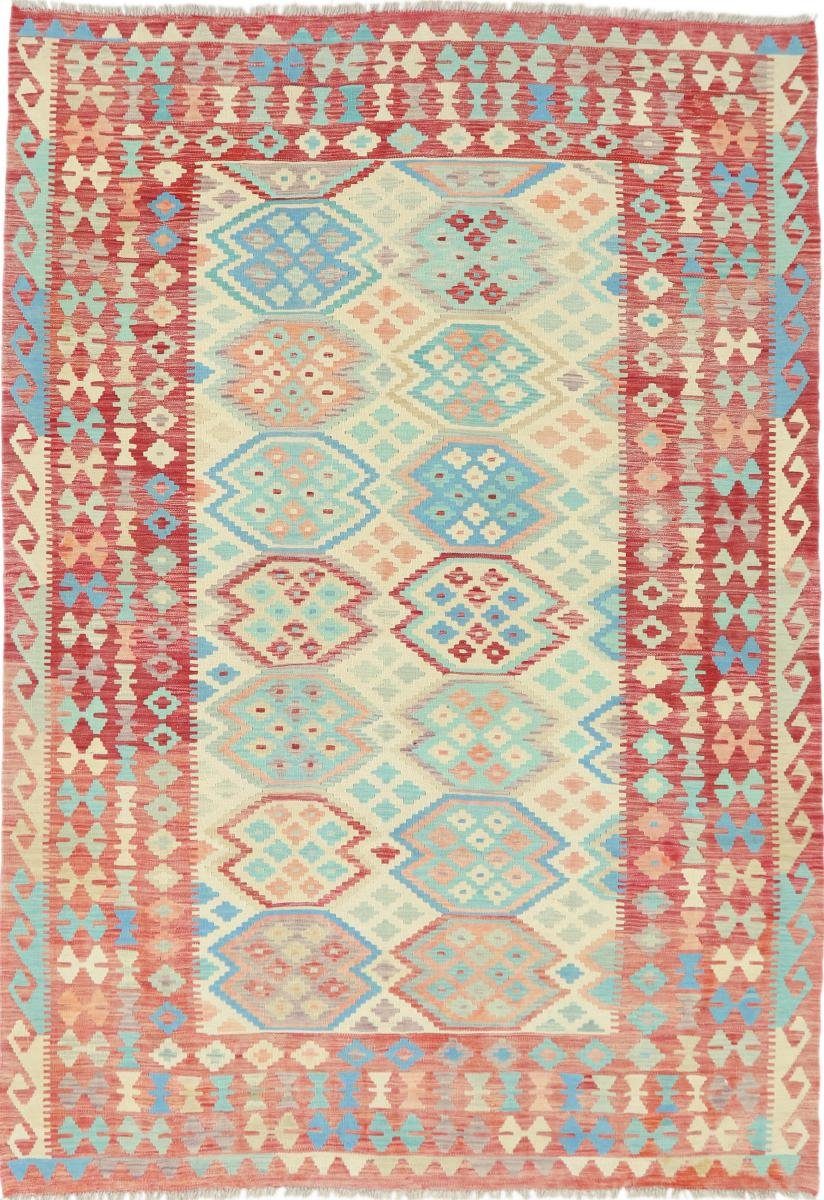 Orientteppich Kelim Heritage Afghan mm rechteckig, Handgewebter Orientteppich, Moderner Höhe: Nain Trading, 3 204x290