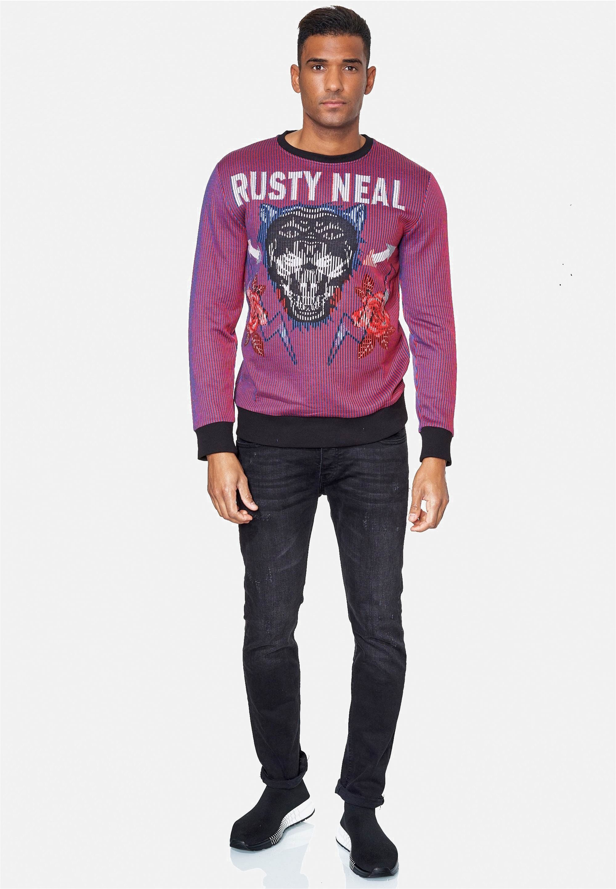 Rusty Neal Sweatshirt Rusty Neal Sweater mit außergewöhnlichem Print