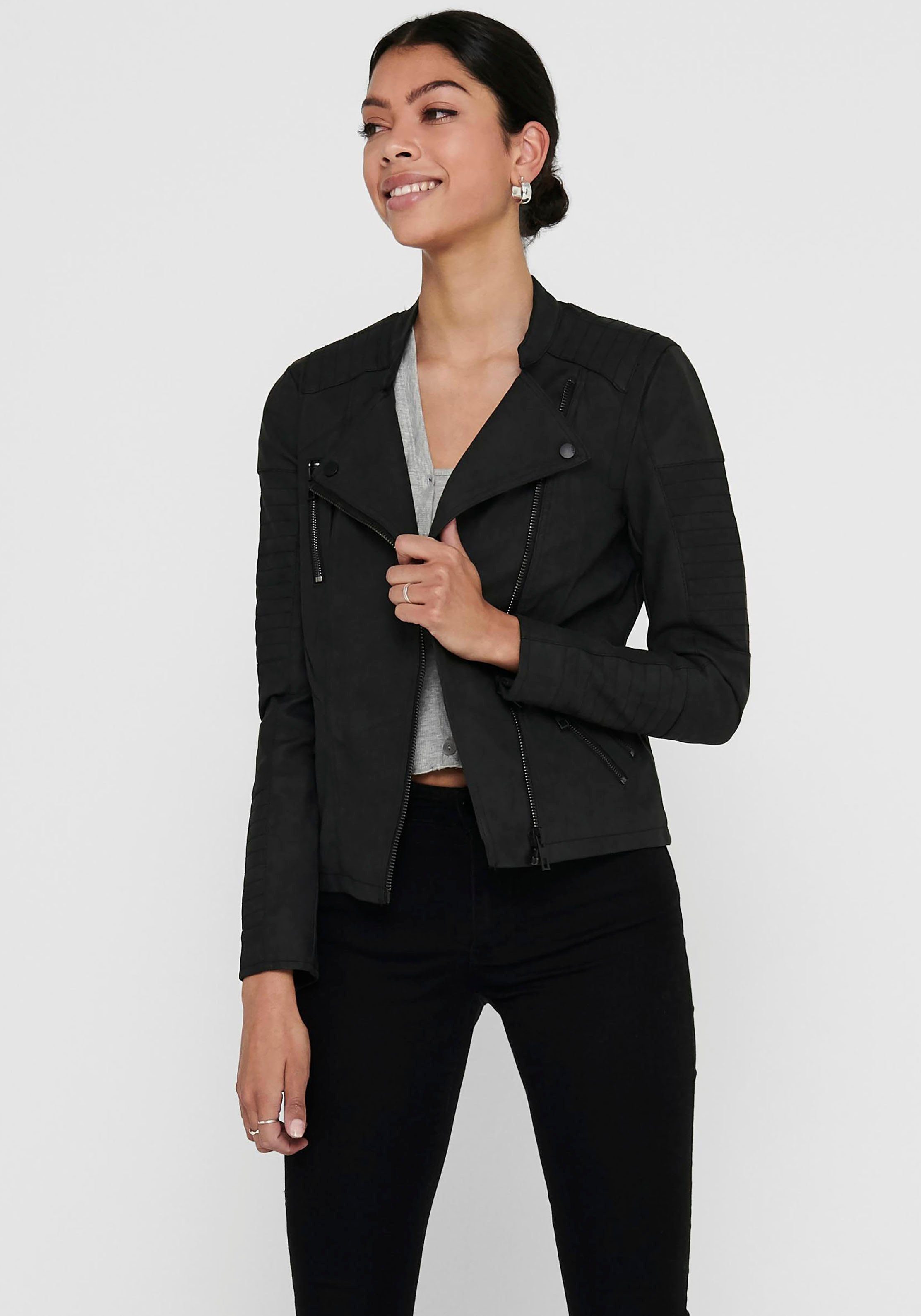 ONLY Lederimitatjacke ONLAVA FAUX LEATHER BIKER OTW NOOS mit Biker-Details günstig online kaufen