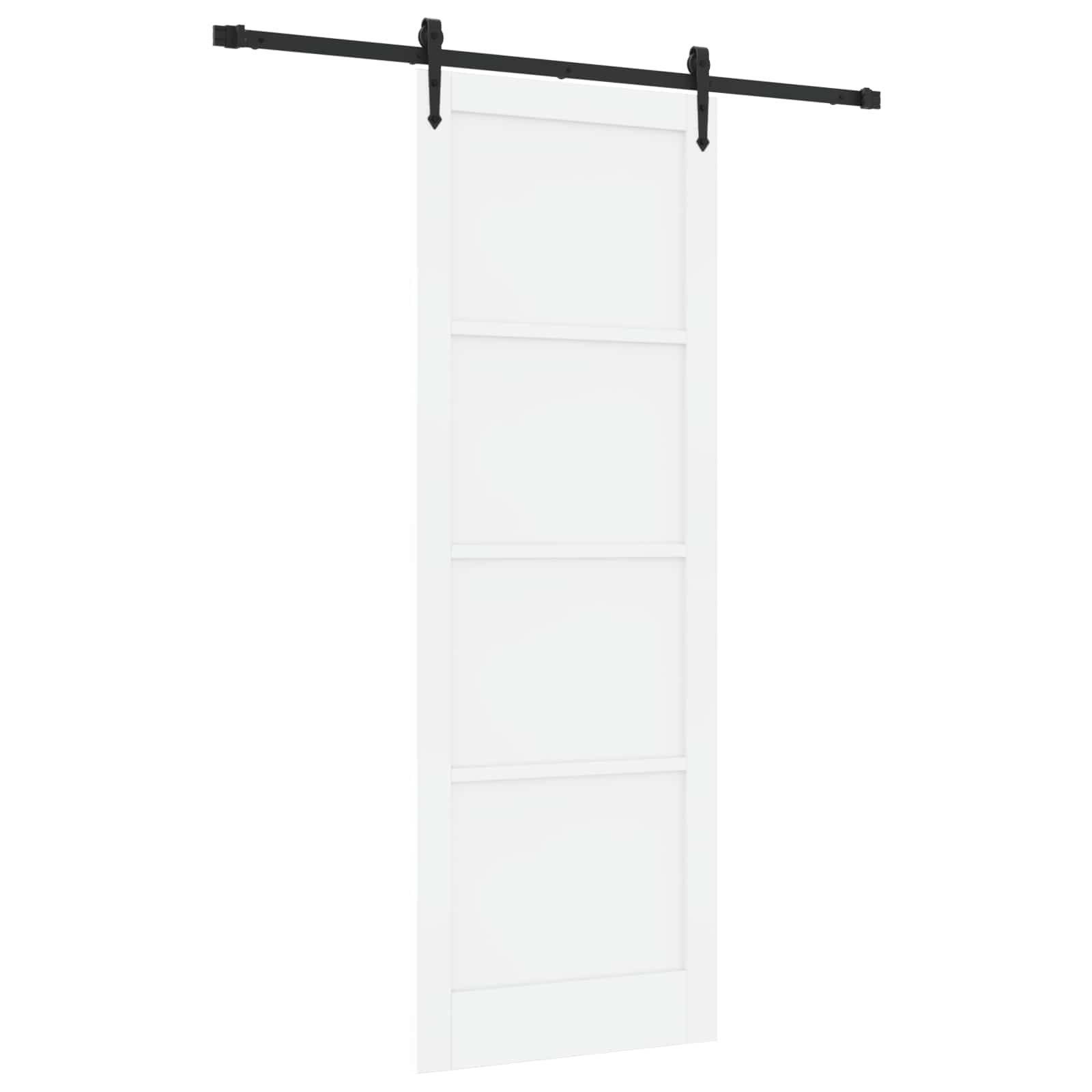 vidaXL Schiebetür ORKDAL Weiß und Schwarz 83 x 232 cm (1-St)
