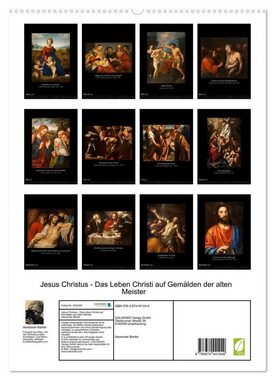 CALVENDO Wandkalender Jesus Christus - Das Leben Christi auf Gemälden der alten MeisterAT-Version (Premium, hochwertiger DIN A2 Wandkalender 2023, Kunstdruck in Hochglanz)
