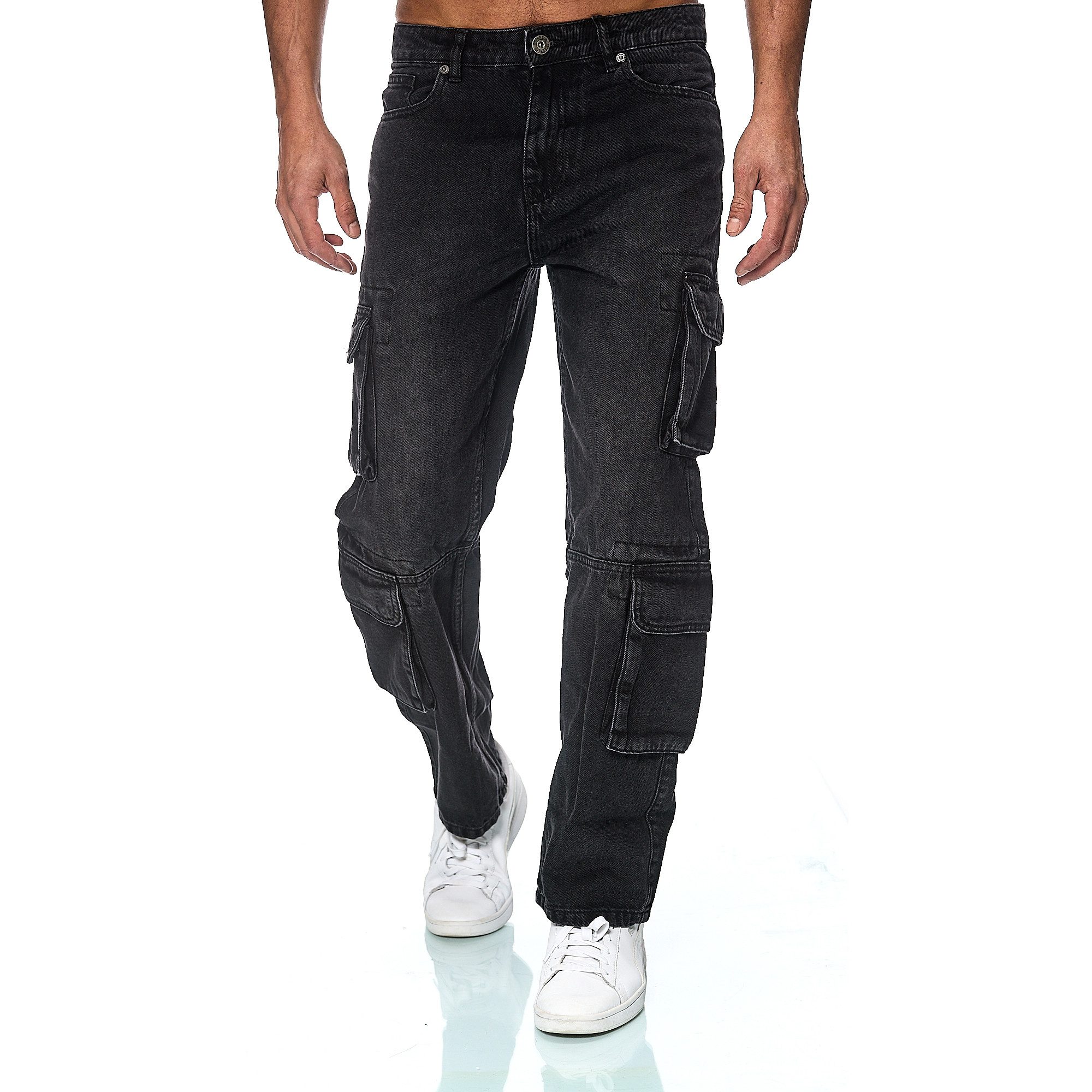 Smith & Solo Schlagjeans Baggy Jeans Herren, Cargohose Loose Fit Cargo-Tasc günstig online kaufen