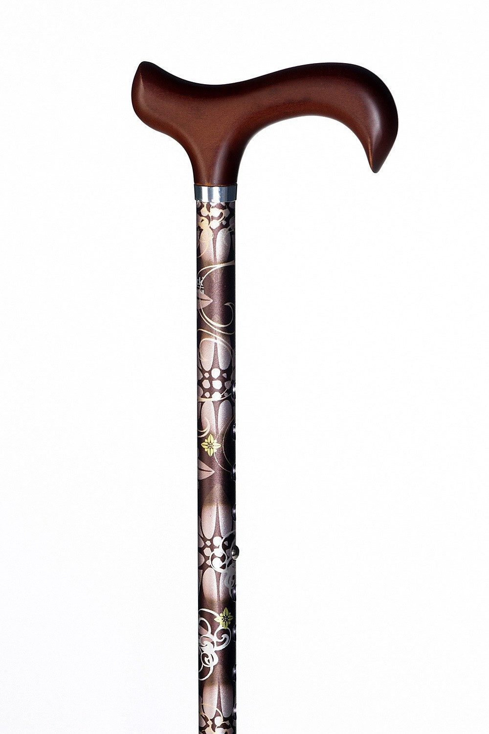 Stockshop Gehstock Step-Derby FANTASIE, höhenverstellbar 75 - 100 cm, Gummipuffer