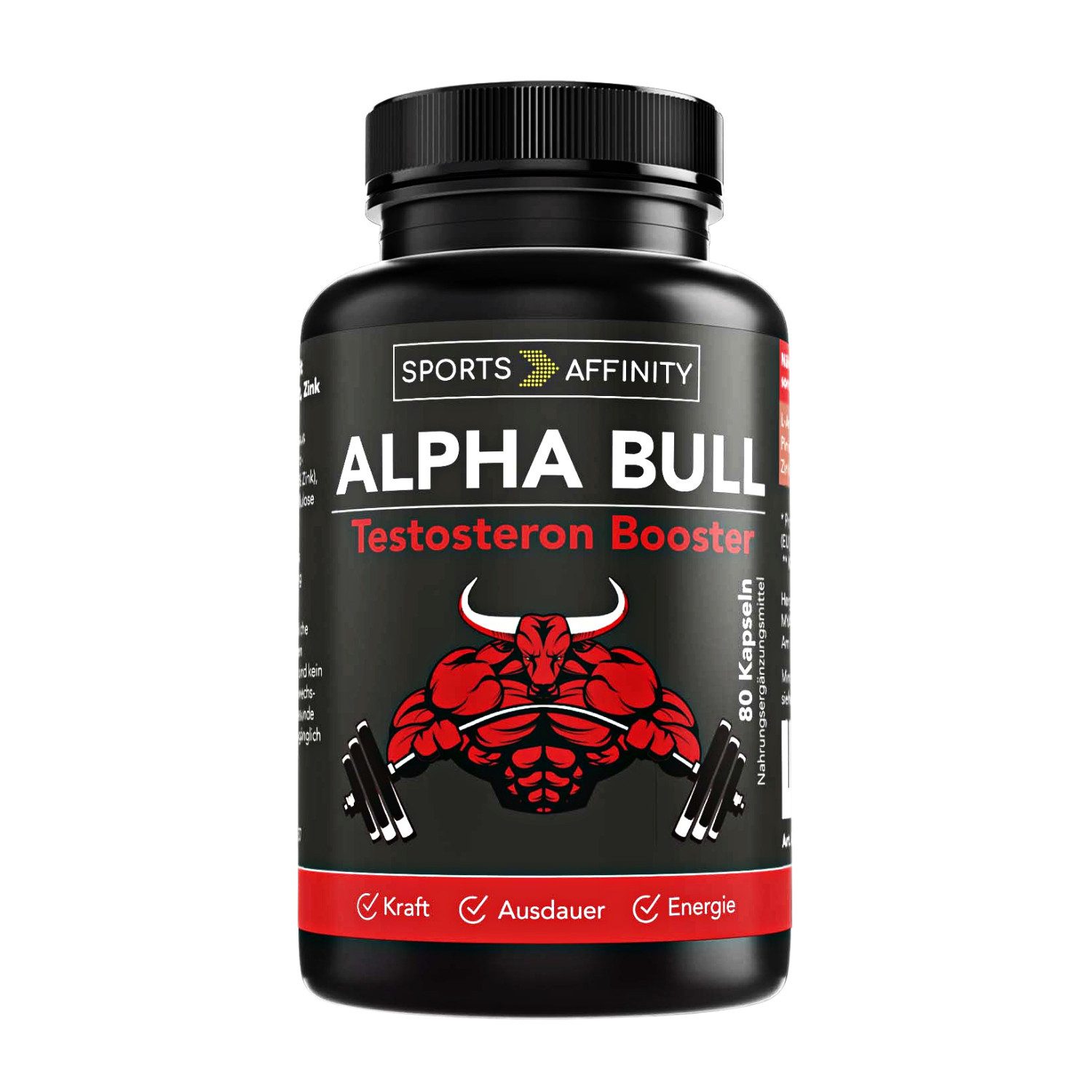 Sports Affinity Alpha Bull - L-Arginin + Zink + Pinienrindenextrakt, 80 Kapseln Kapseln