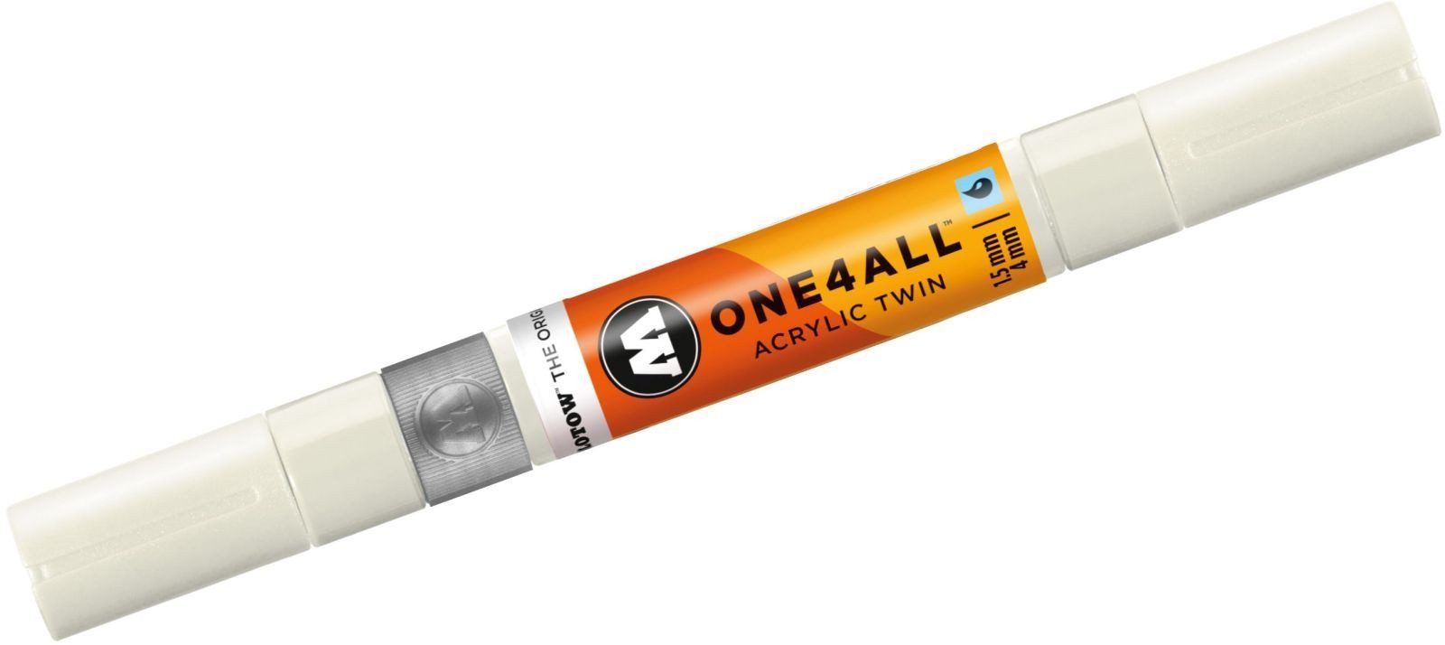 MOLOTOW Permanentmarker Permanentmarker One4All Acrylic Twin nachfüllbar 1,5 und 4mm naturweiß