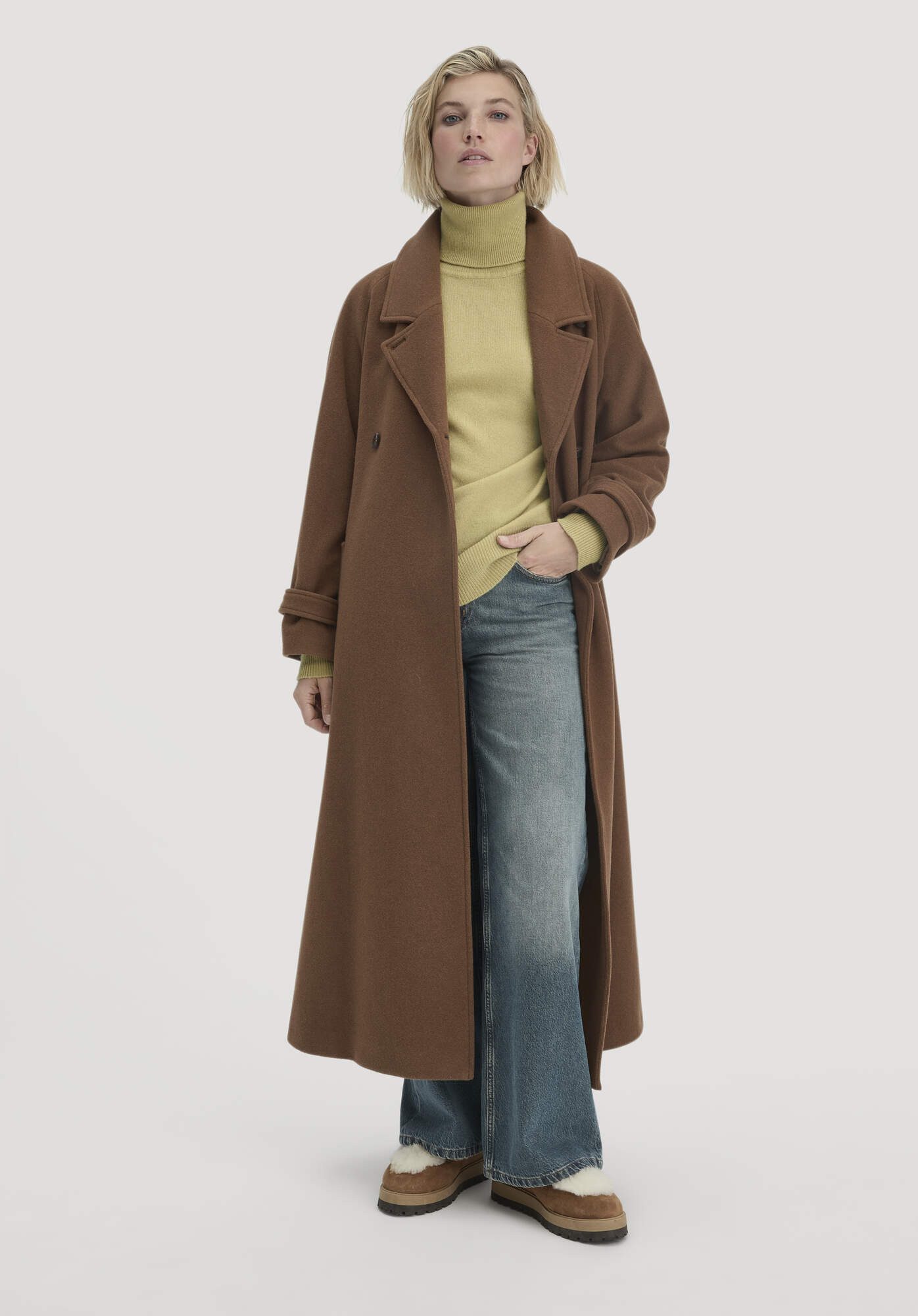 Hessnatur Wintermantel Relaxed aus reiner Bio-Merinowolle (1-tlg) günstig online kaufen