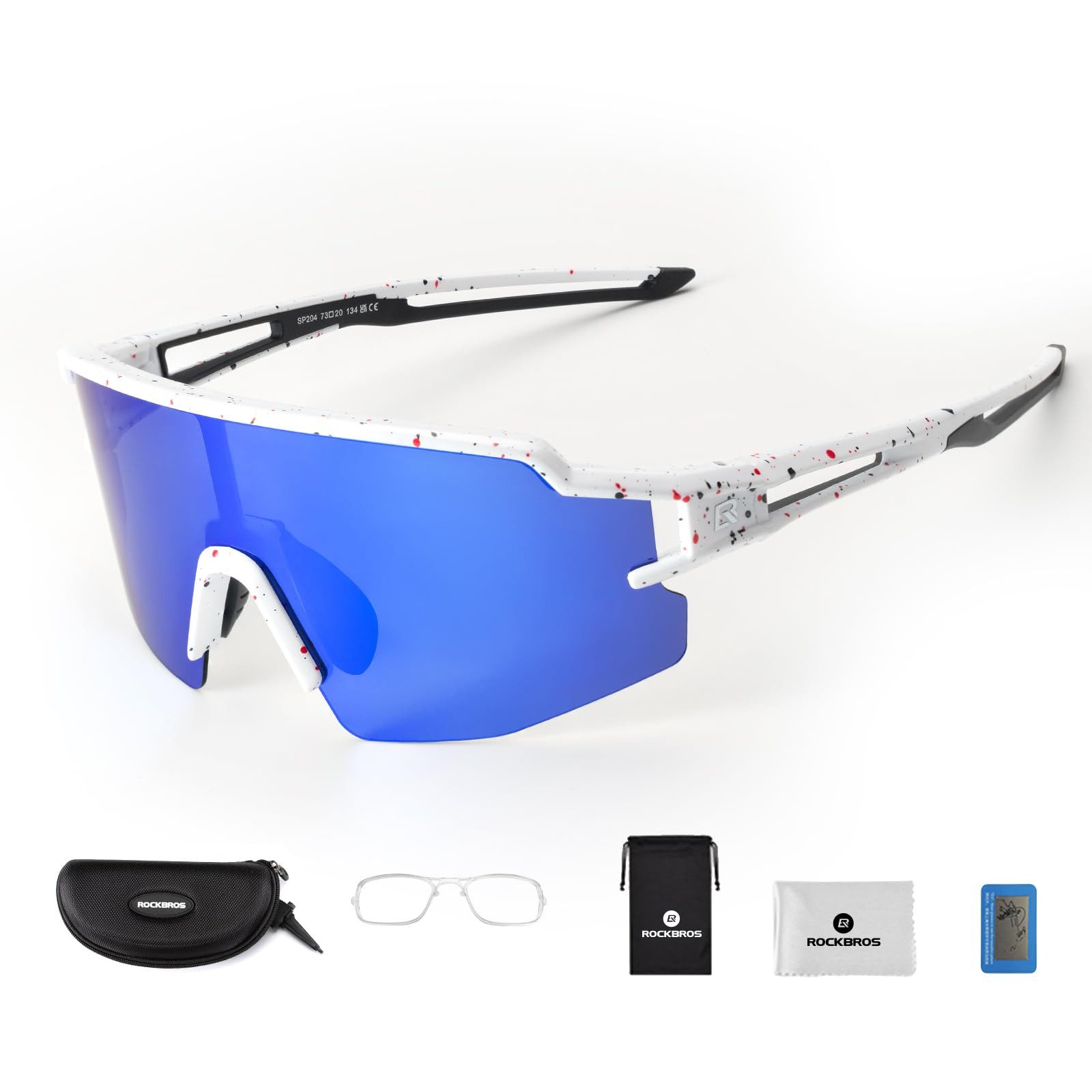 ROCKBROS Fahrradbrille Sportbrille Herren Outdoor Radfahren Angeln Golf PC Rahmen, photochrom, UV400 Schutz, ultraleicht, winddicht