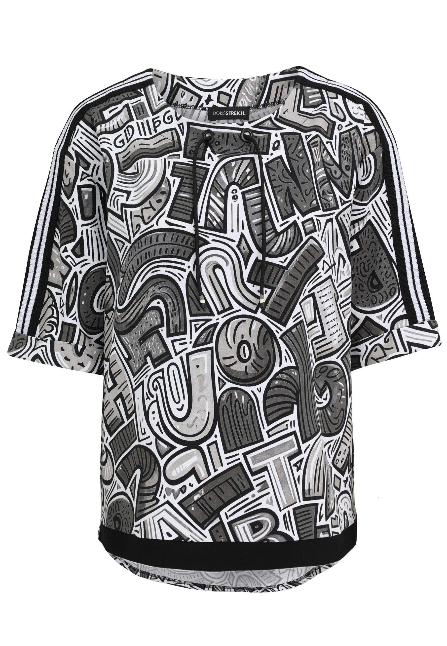 Doris Streich Sweatshirt (1-tlg) mit Comic-Buchstaben-Print