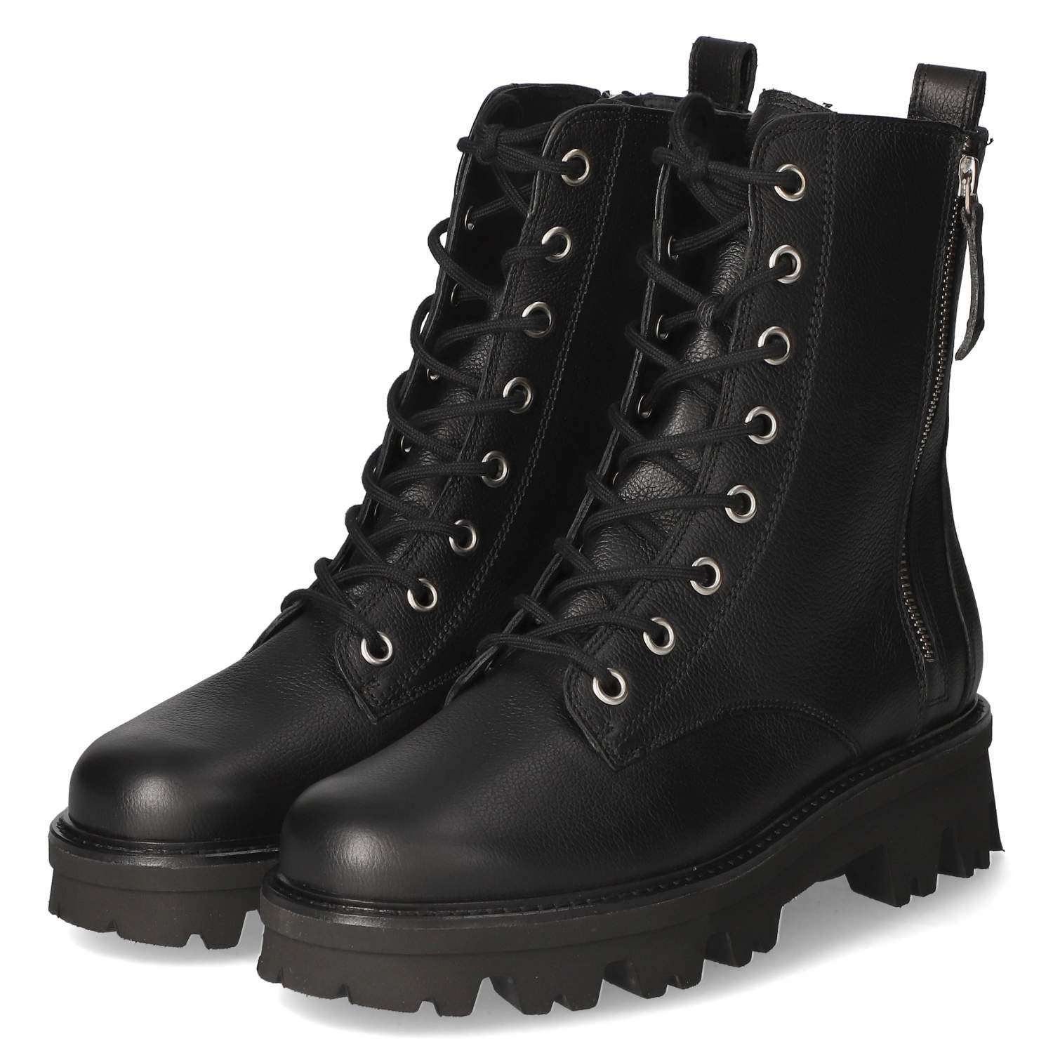 Paul Green Paul Green 8146-00 Damen Glattleder schwarz Schnürstiefel günstig online kaufen
