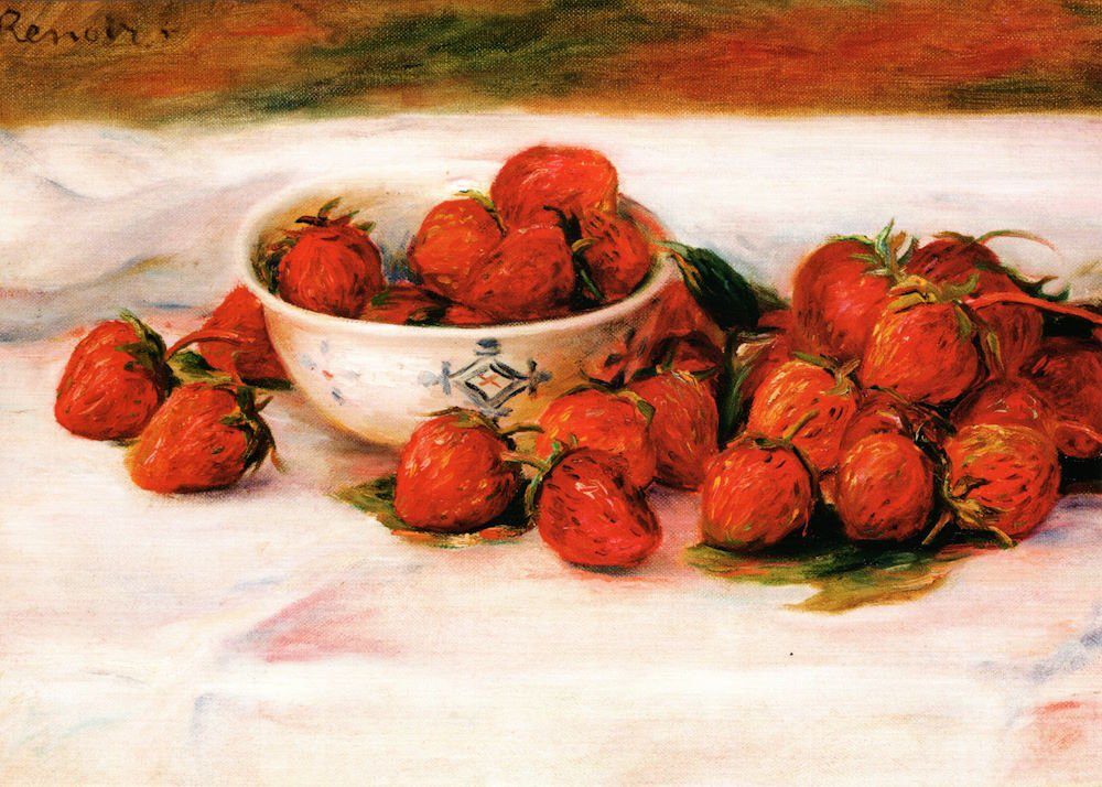 "Erdbeeren" Renoir Kunstkarte Pierre Postkarte Auguste