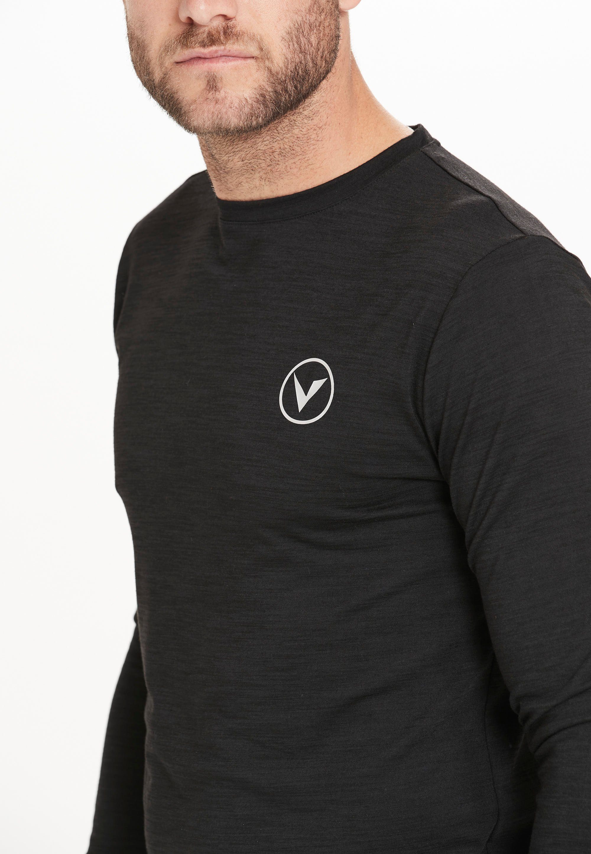 innovativer L/S mit JOKERS M Quick Langarmshirt schwarz-meliert Virtus (1-tlg) Dry-Technologie