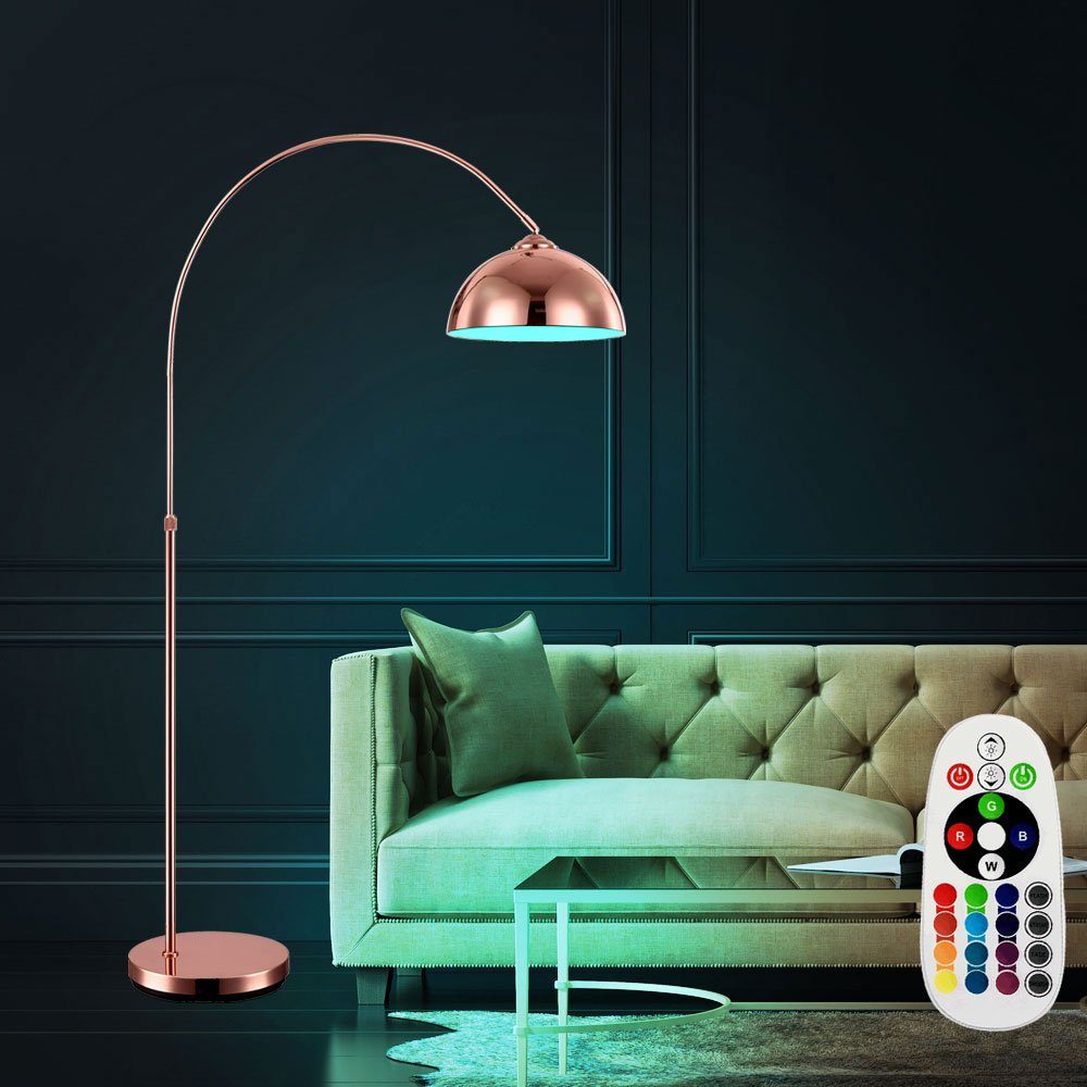 etc-shop LED Stehlampe, Leuchtmittel inklusive, Warmweiß, Farbwechsel, RGB LED Bogen Steh Stand Lampe Leuchte inkl.