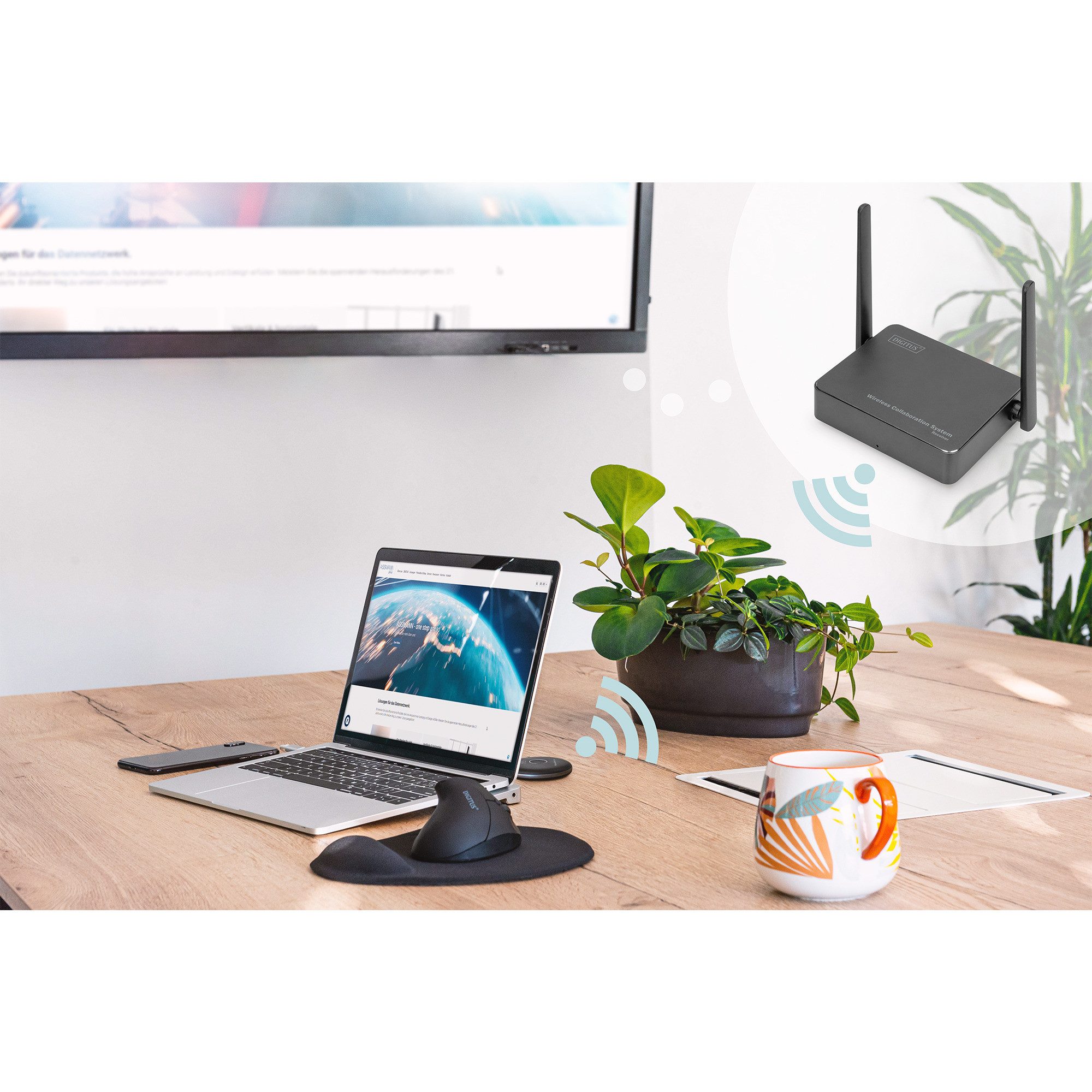 Digitus Digitus Wireless HDMI Transmitter Click & Present HDMI-Adapter