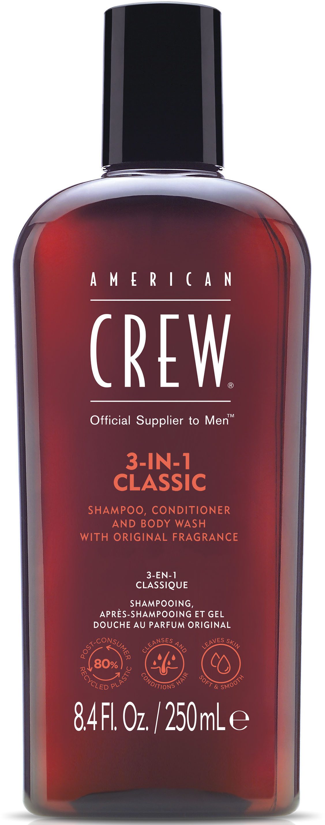 Haarshampoo 3In1 Classic Shampoo, Conditioner & Body Wash 250 ml
