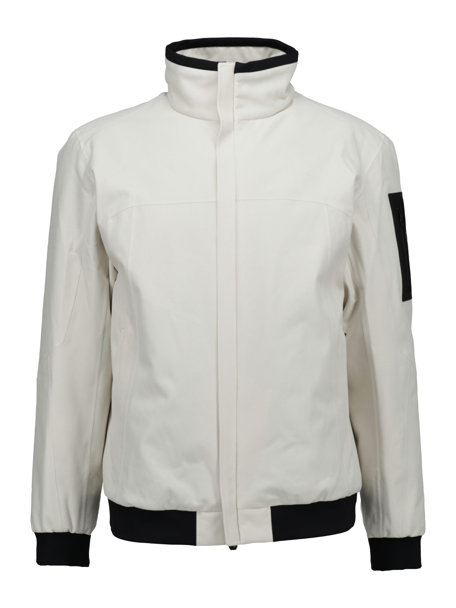 BOSS GREEN Outdoorjacke weiß,Casual,Polyester,Unifarben,Stehkragen,Lang,Regular Fit