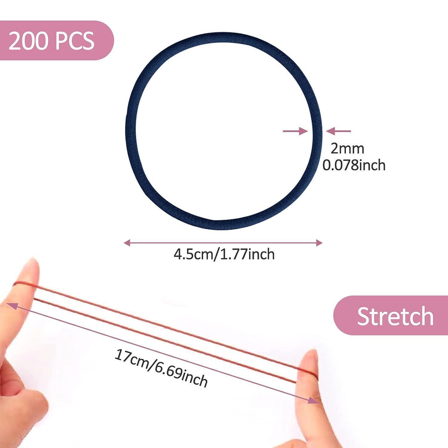 LuxusKollektion Haargummi 200 Stück Mädchen Haargummis 4.5 cm Mehrfarbig Elastische Zopfgummis