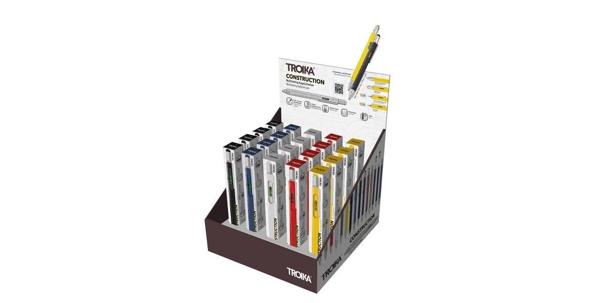TROIKA Kugelschreiber TROIKA Thekendisplay 20xCONSTRUCTION multitasking pen