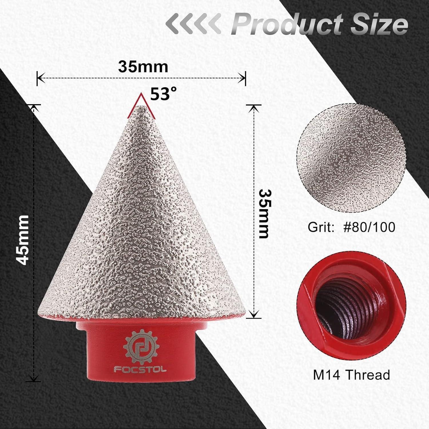 LuxusKollektion Lochverstärker Fasenbohrer Diamant Fingerfräser Fliesen M14 Gewinde 35mm