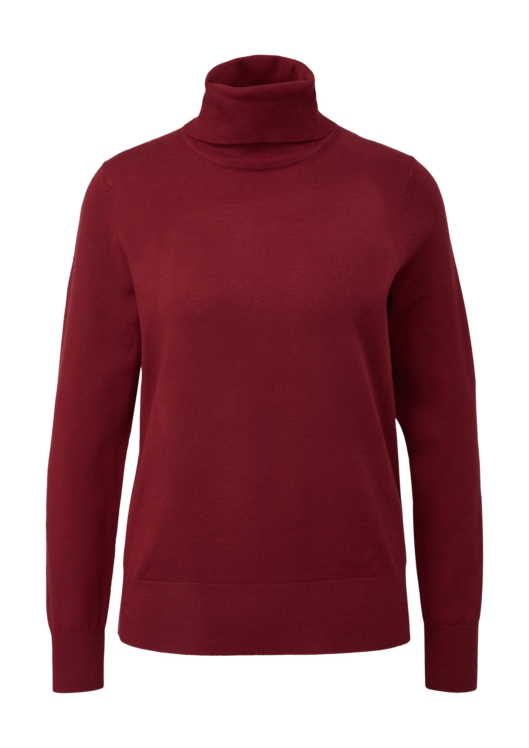 s.Oliver Longpullover Strickpullover Strickpullover mit Rollkragen