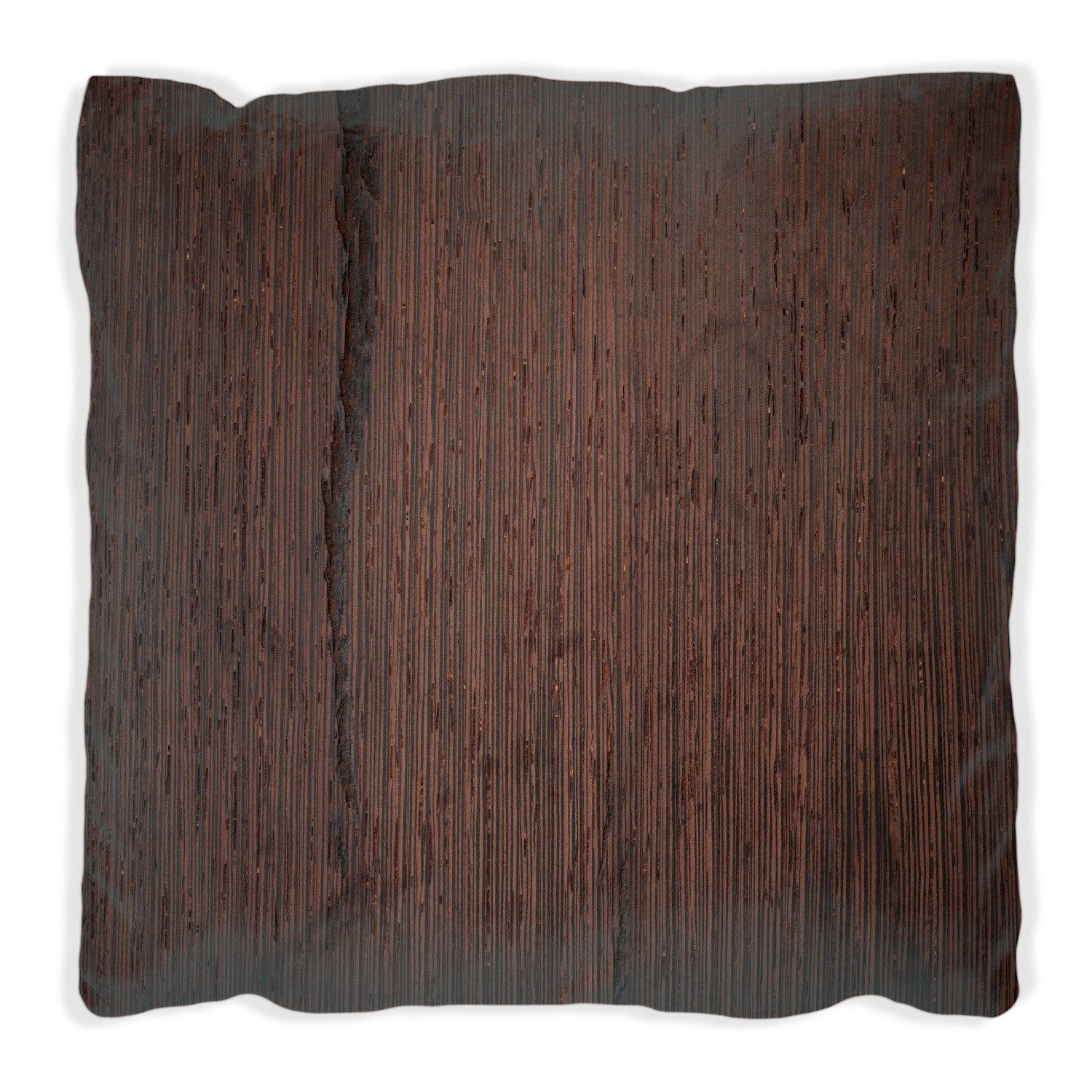 Wallario Dekokissen Holz-Optik Holz, dunkelbraunes Textur handgenäht